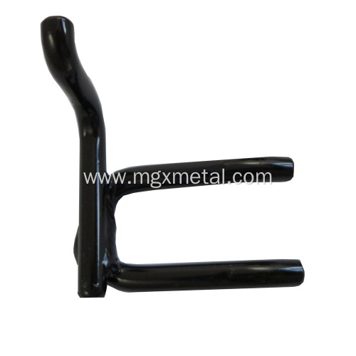 Floor Mounting Bracket Powder Coating Steel Metal Black Exhaust Pipe Bracket Manufactory